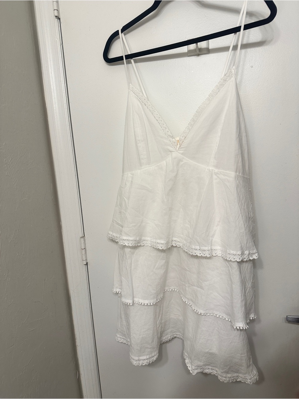 T.J.Maxx White Tiered Spaghetti‑Strap Sundress